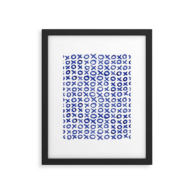Xoxo valentine's day - blue Framed Art Print Gallery Image 6