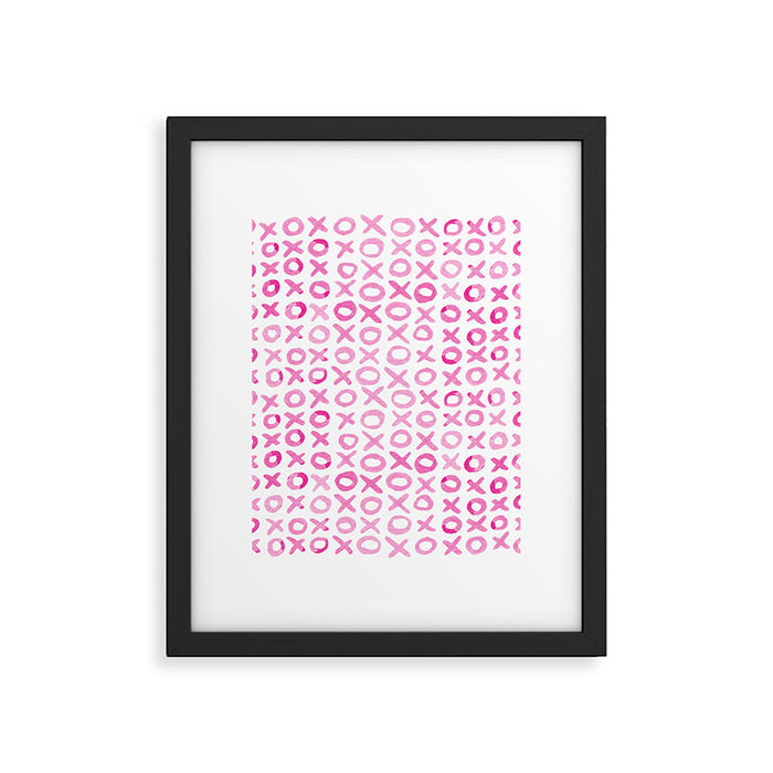 Xoxo valentine's day - pink Framed Art Print Gallery Image 1