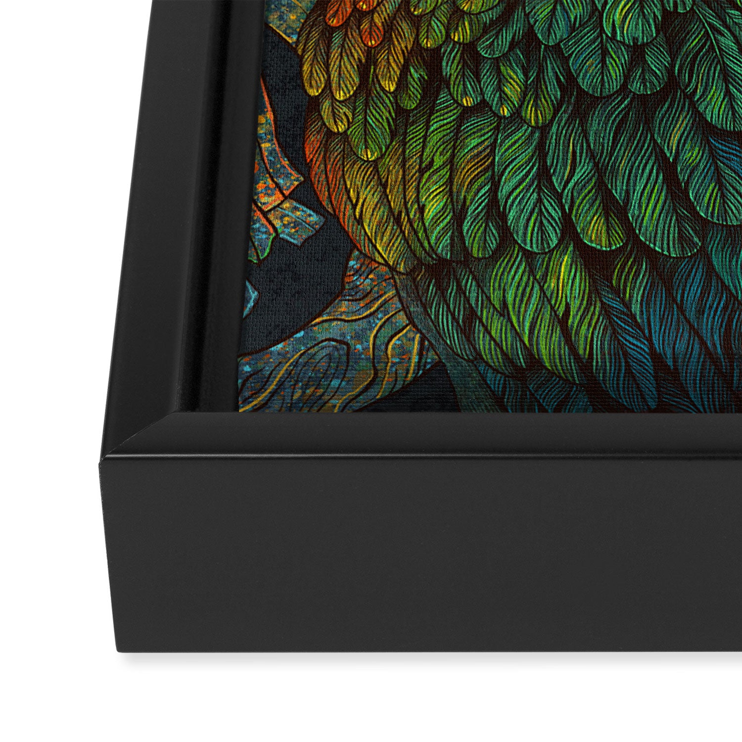 Banana Birds Framed Canvas Print Gallery Image 3