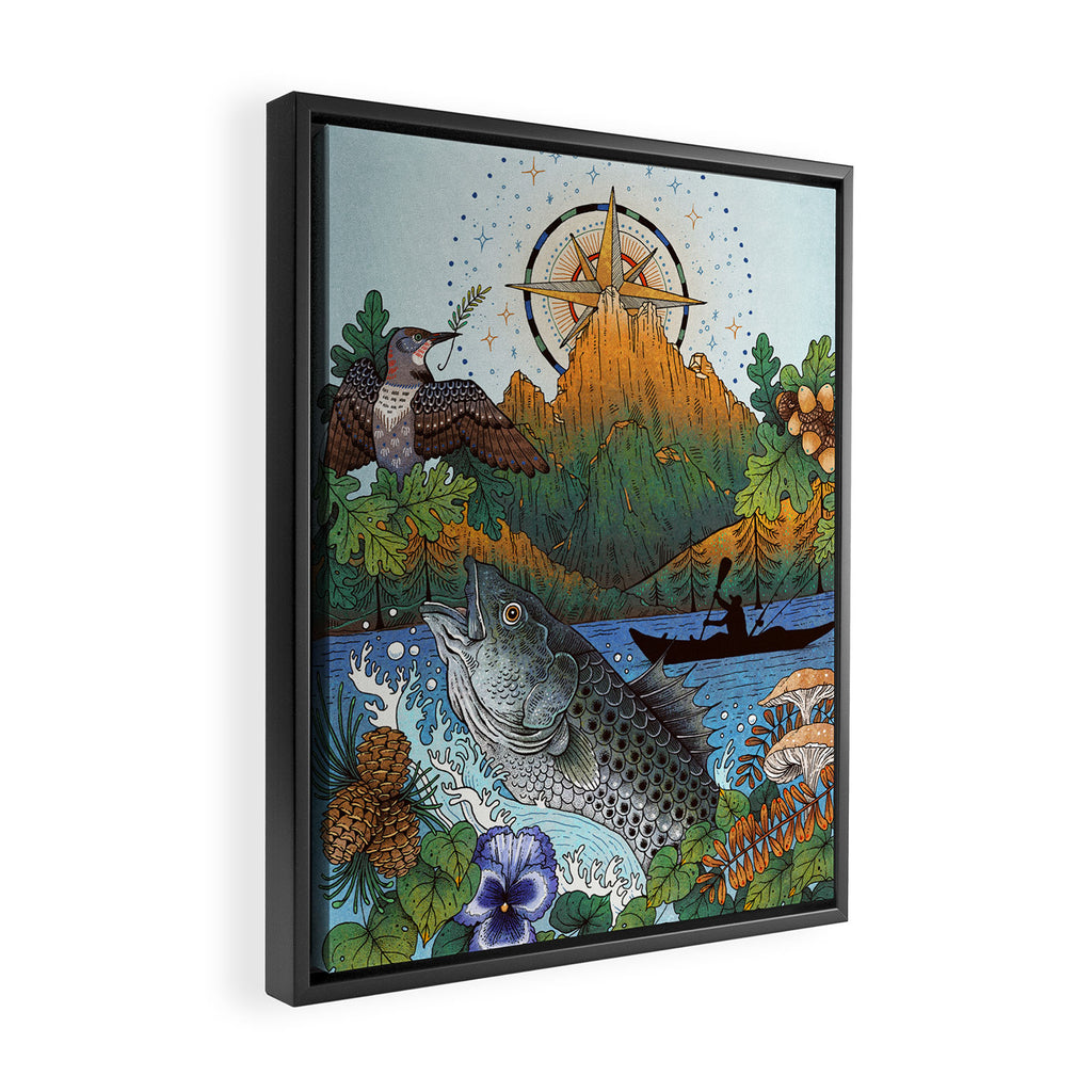 Camping Framed Canvas Print Gallery Image 2
