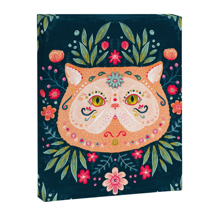 Candied Sugar Skull Kitty Canvas Print Gallery Image 1