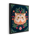 Candied Sugar Skull Kitty Framed Canvas Print Gallery Image 2