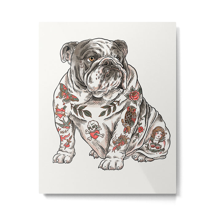 Chubbs the Bulldog Metal Print Gallery Image 1