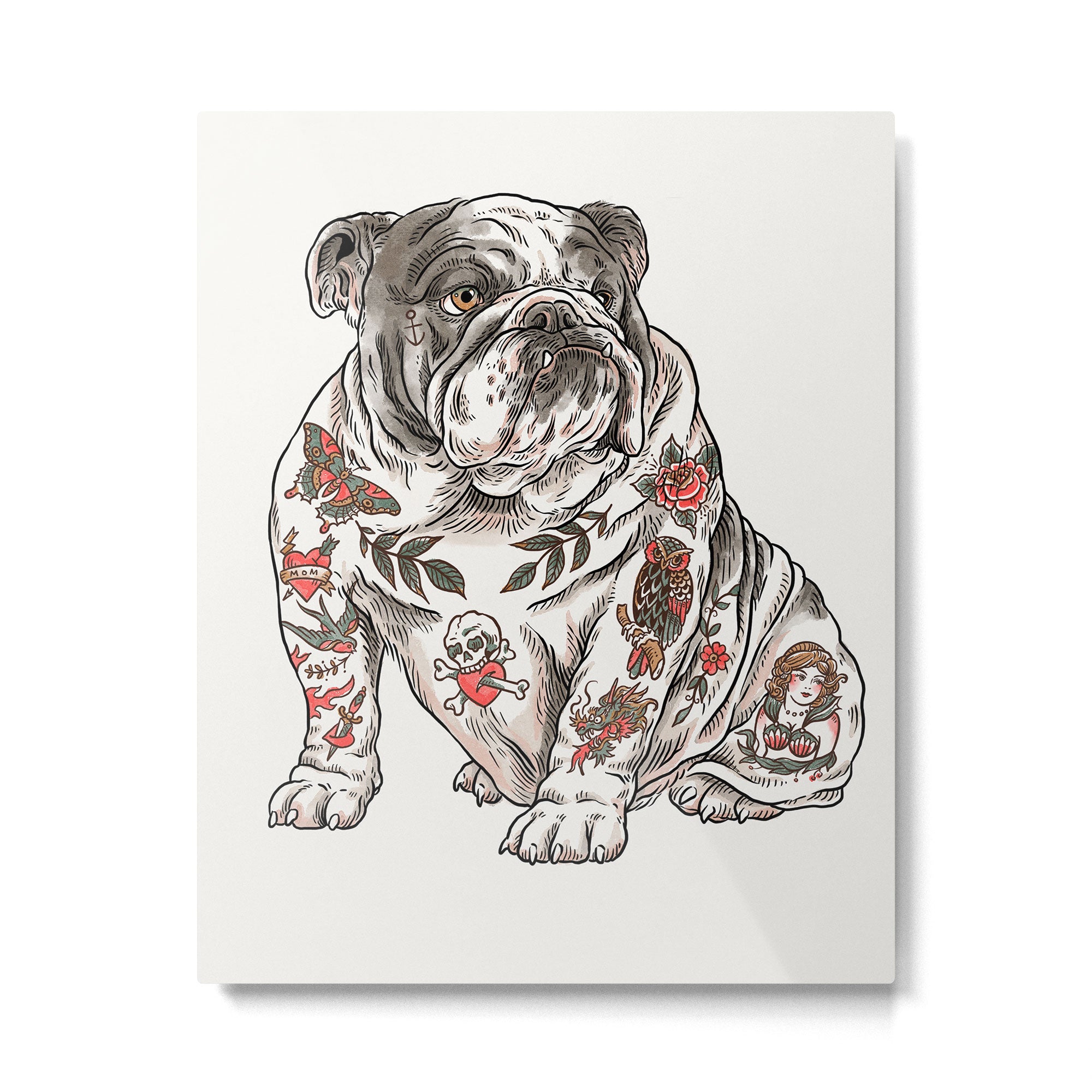 Chubbs the Bulldog Metal Print Gallery Image 4
