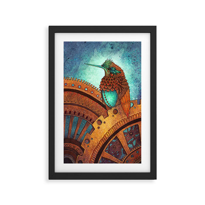 Clockwork Hummingbird Framed Art Print Gallery Image 1