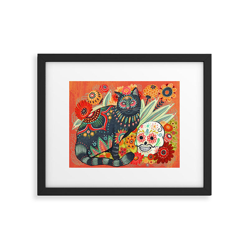 Dia De Los Muertos Cat Framed Art Print Gallery Image 5