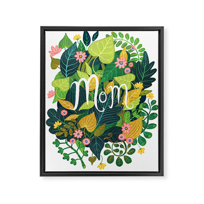 Floral Mom Framed Canvas Print Gallery Image 1