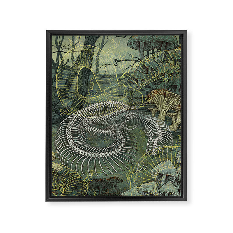 Green Bone Framed Canvas Print Gallery Image 6