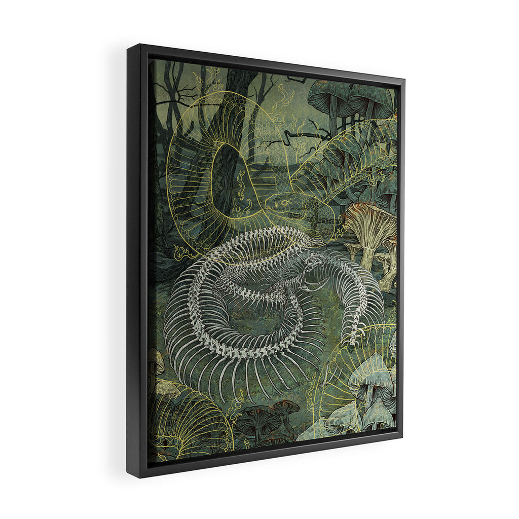 Green Bone Framed Canvas Print Gallery Image 2