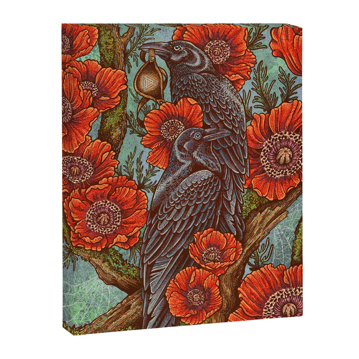 Huginn And Muninn in Odainsackr Canvas Print Gallery Image 1
