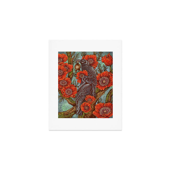 Huginn And Muninn in Odainsackr Art Print Gallery Image 1