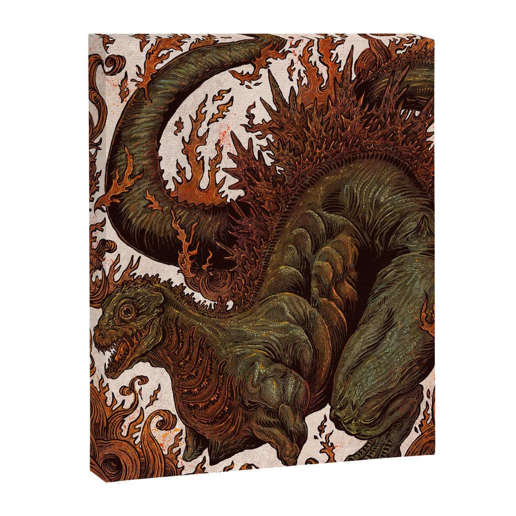 Kaiju In Flames  Canvas Print Gallery Image 6