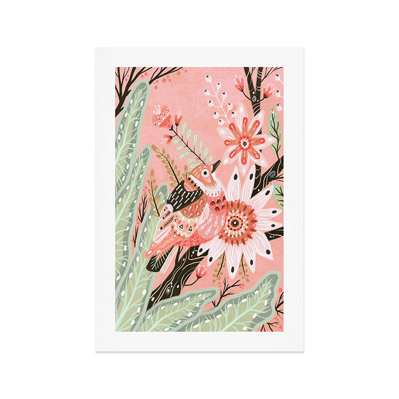 Little Pink Bird Art Print Gallery Image 1
