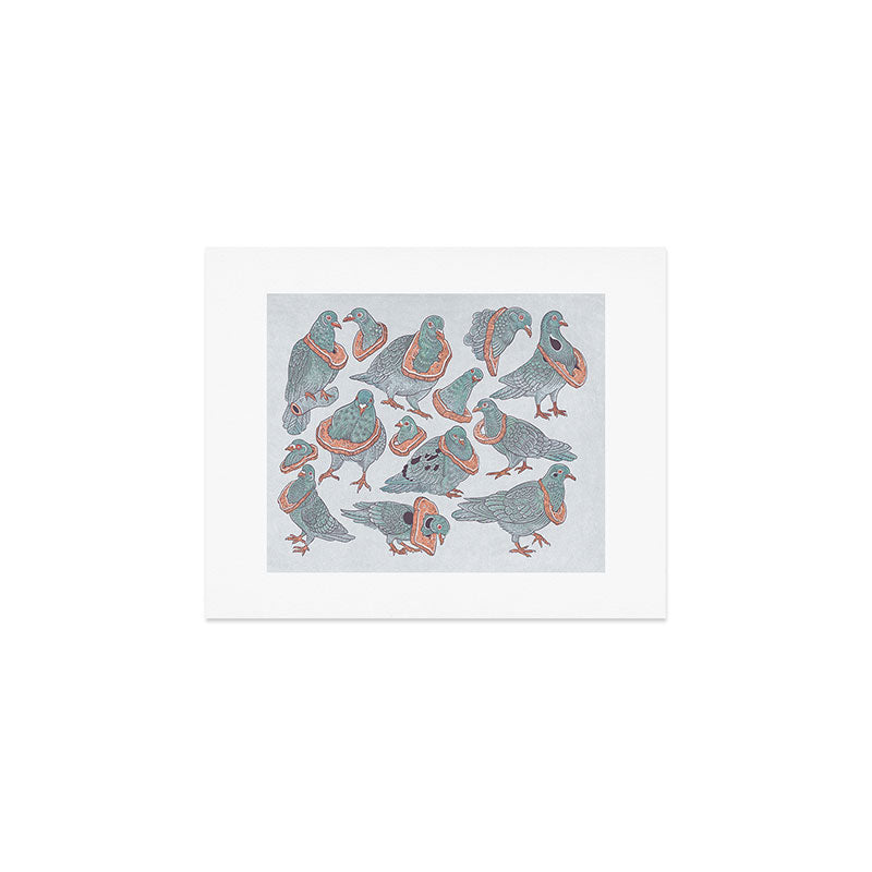 Pigeon Bread Necklaces Art Print Gallery Image 1