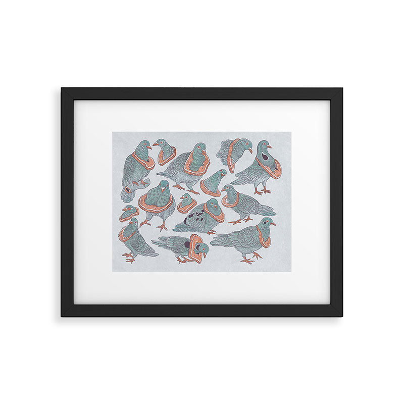 Pigeon Bread Necklaces Framed Art Print Gallery Image 5