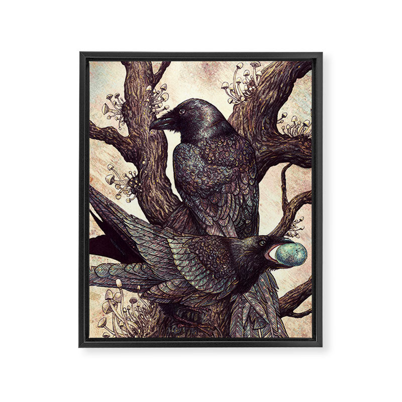 Ravens Framed Canvas Print Gallery Image 6