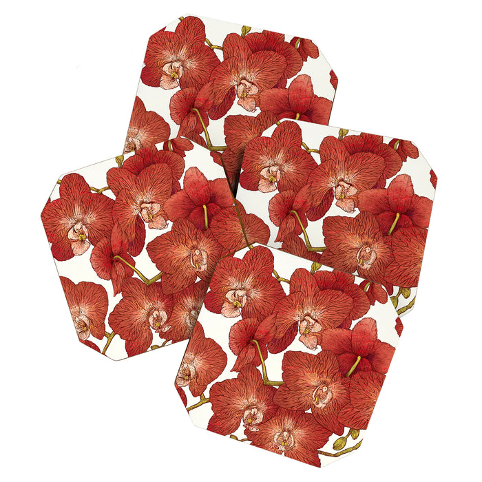 Red Orchids Coaster Gallery Image 1