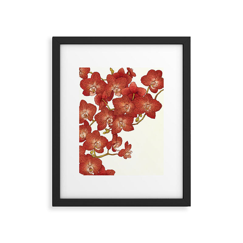 Red Orchids Framed Art Print Gallery Image 5