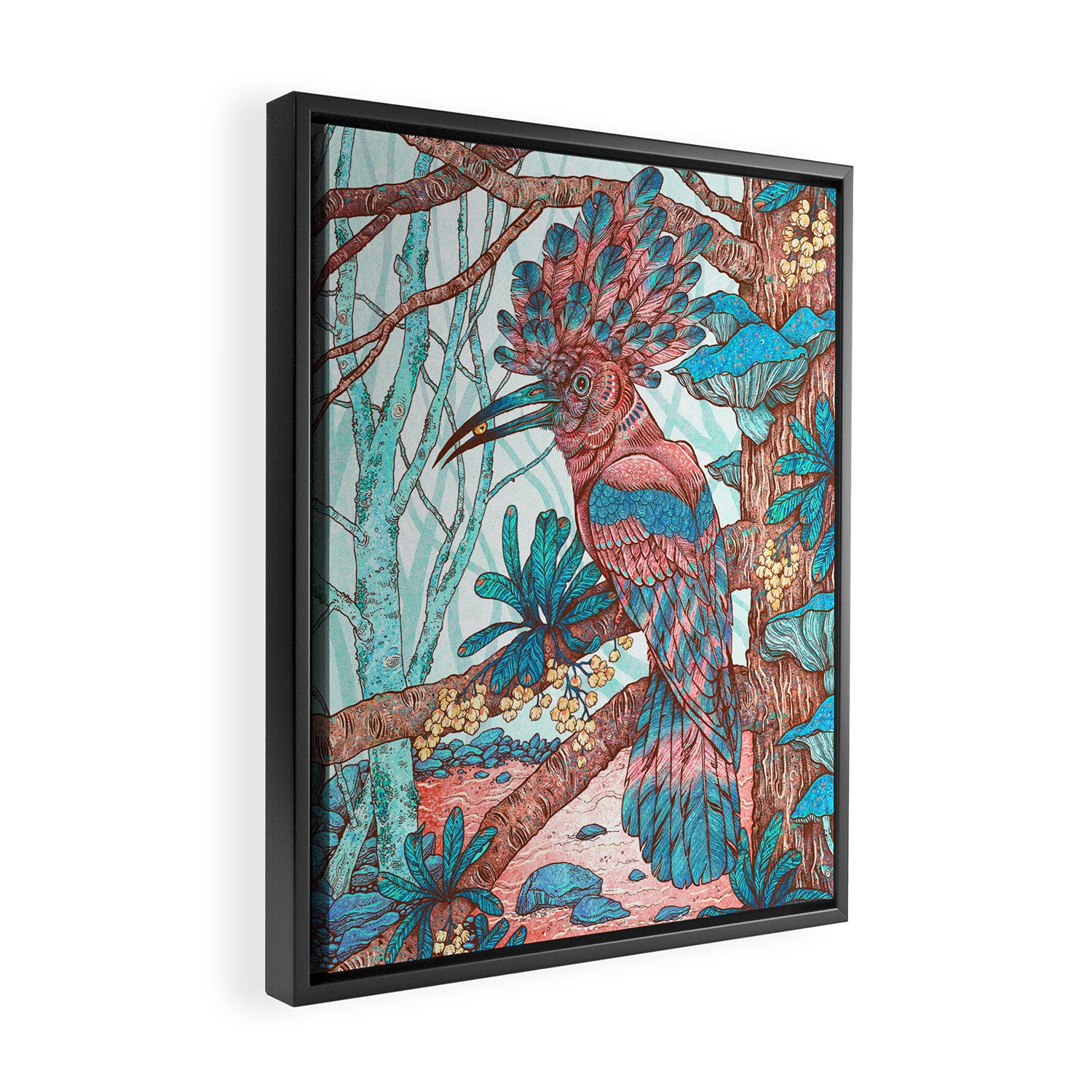 River Hoopoe Framed Canvas Print Gallery Image 2