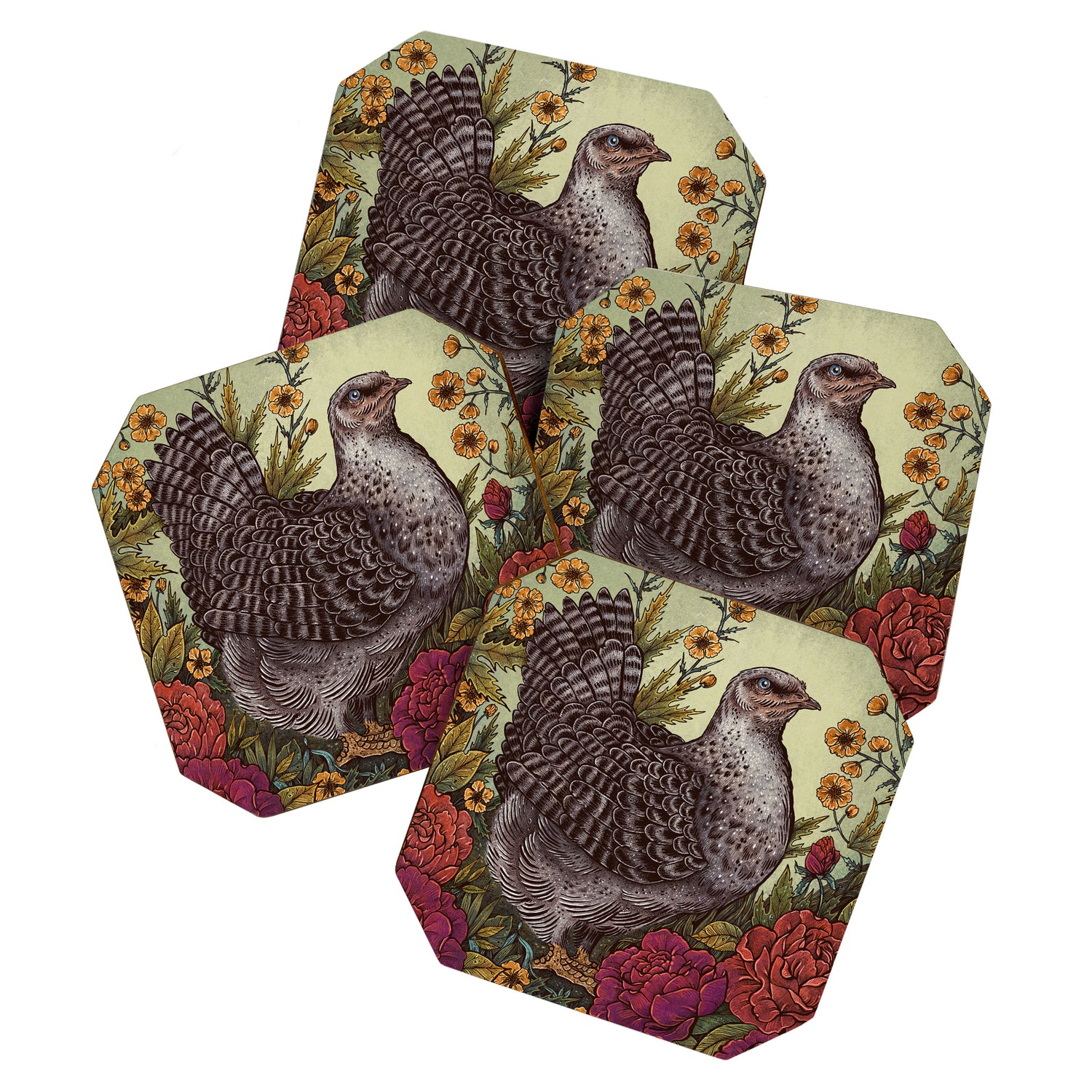 Rose Hen Coaster Gallery Image 1