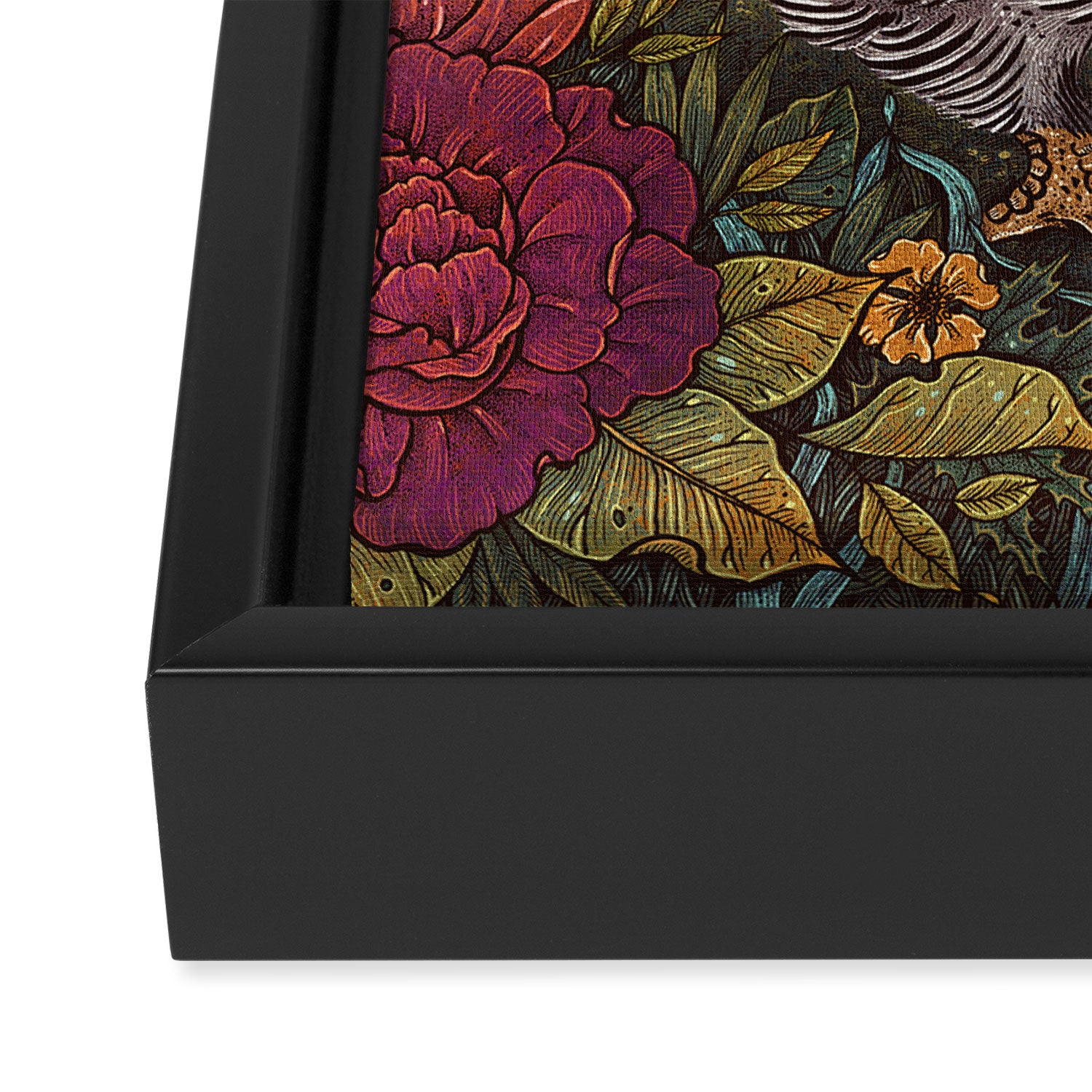 Rose Hen Framed Canvas Print Gallery Image 3