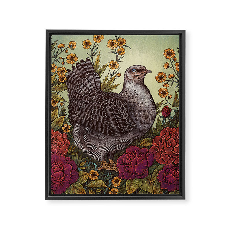 Rose Hen Framed Canvas Print Gallery Image 6