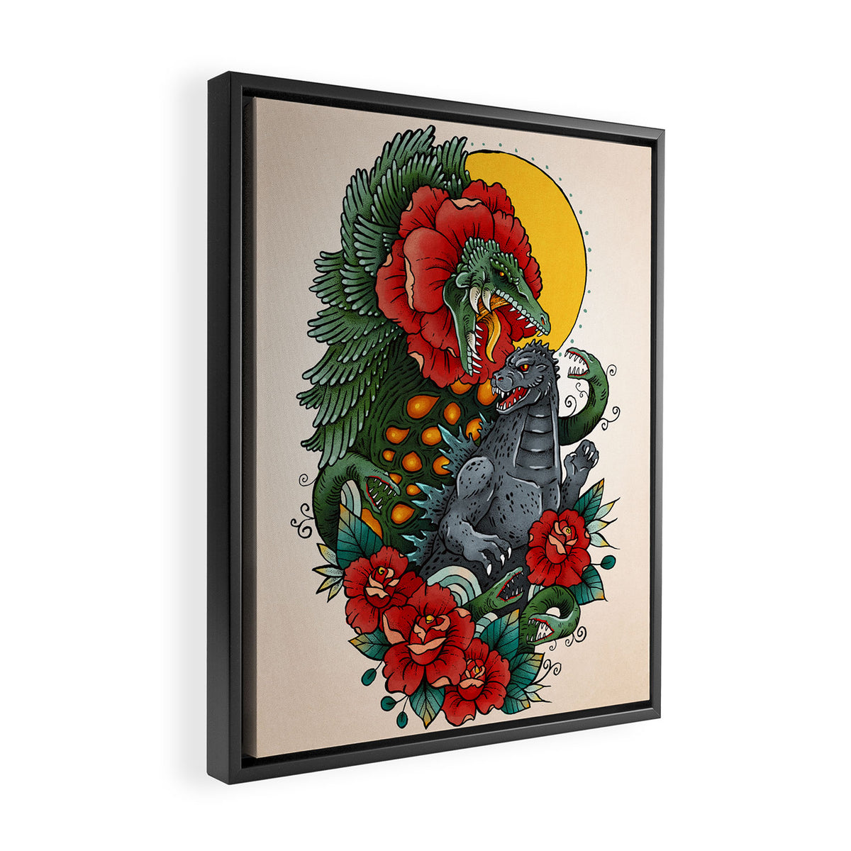 Rose Kaiju Framed Canvas Print Gallery Image 2