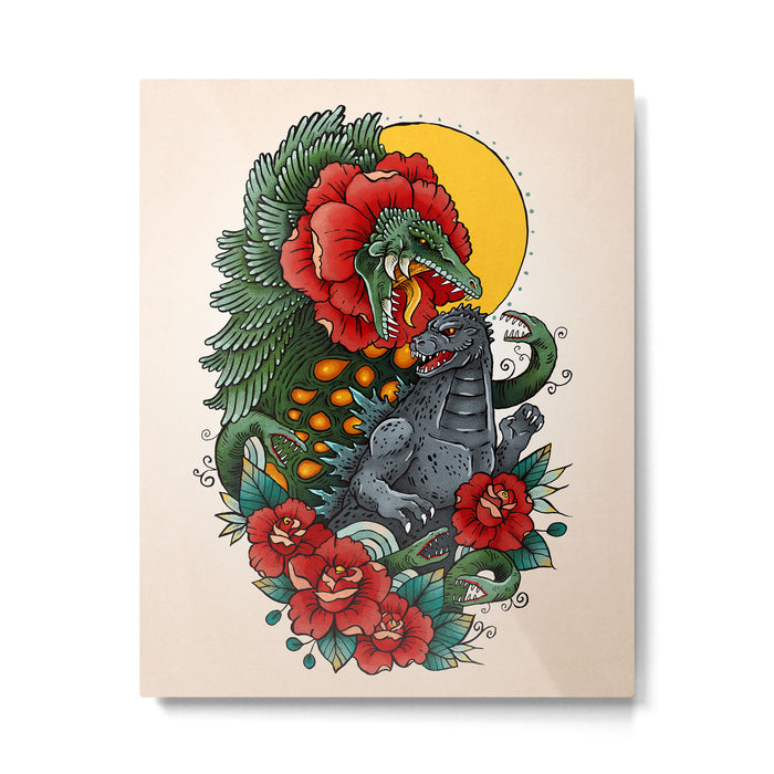 Rose Kaiju Metal Print Gallery Image 1
