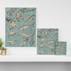 Shark Week Tattoo Flash 2023 Canvas Print Gallery Image 3