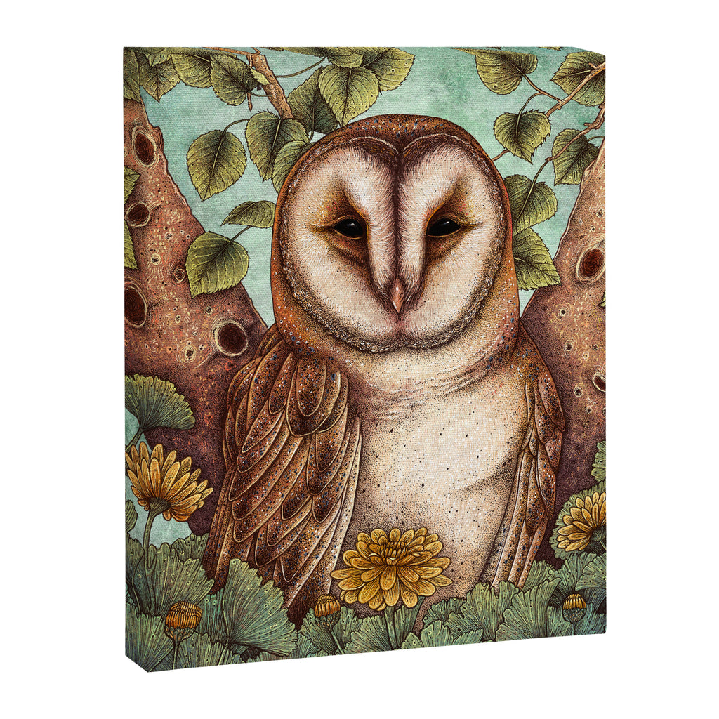 Spring Barn Owl Canvas Print Gallery Image 6