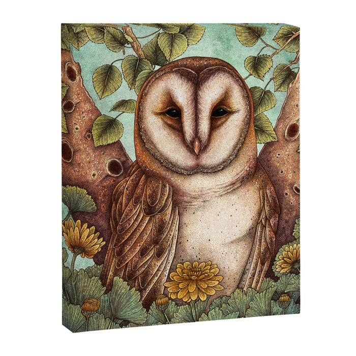Spring Barn Owl Canvas Print Gallery Image 1