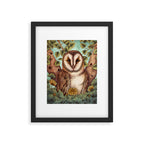 Spring Barn Owl Framed Art Print Gallery Image 5