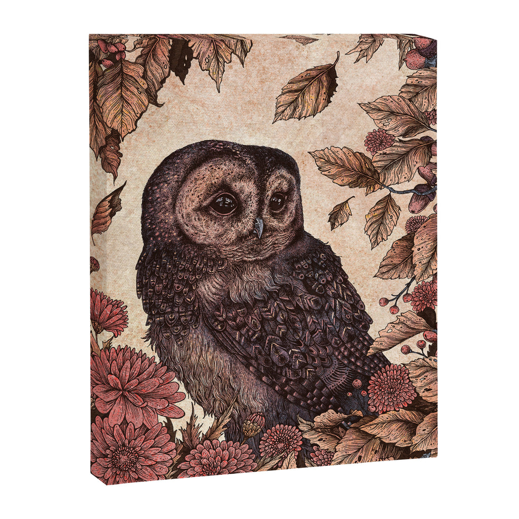 Tawny Owl Pink Canvas Print Gallery Image 6