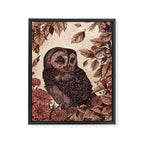 Tawny Owl Pink Framed Canvas Print Gallery Image 6