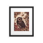 Tawny Owl Pink Framed Art Print Gallery Image 5