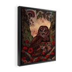 Tawny Owlets Framed Canvas Print Gallery Image 2