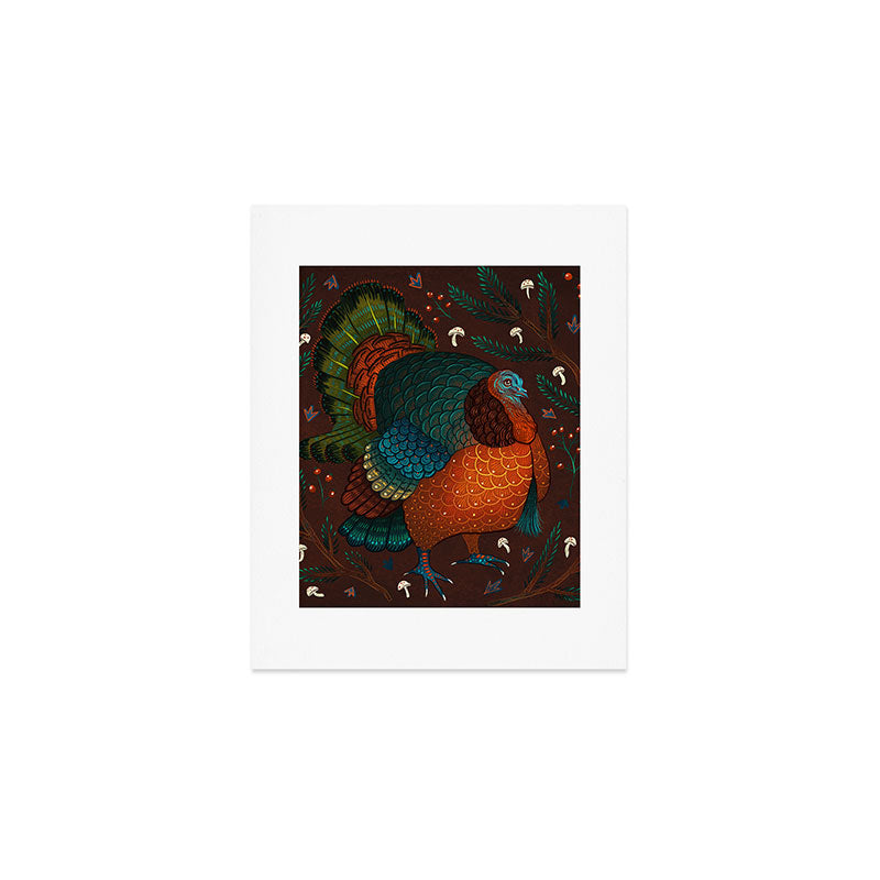 Thanksgiving Pine Turkey Art Print Gallery Image 1