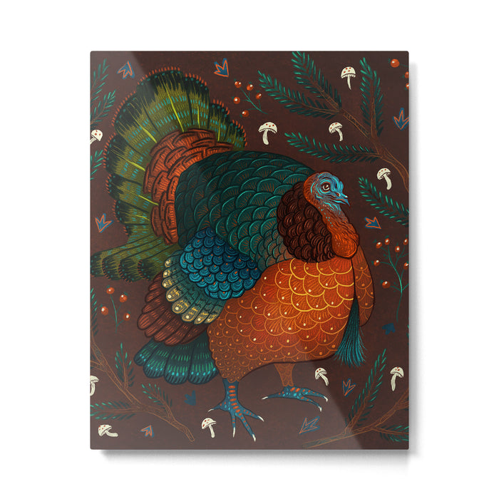 Thanksgiving Pine Turkey Metal Print Gallery Image 1