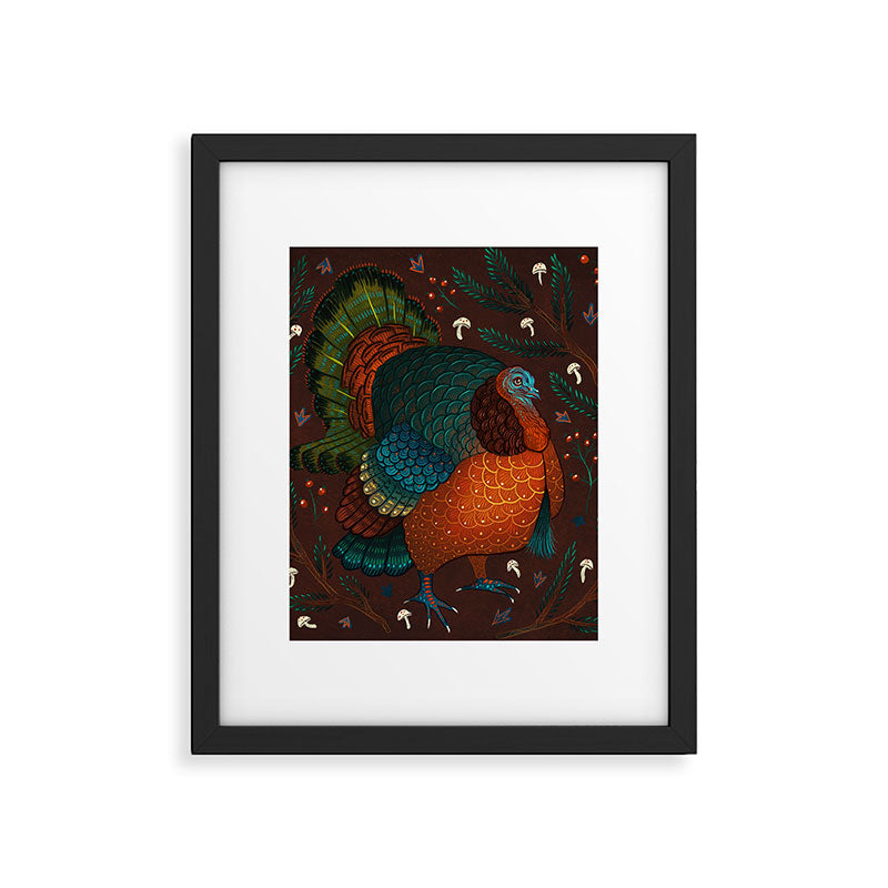 Thanksgiving Pine Turkey Framed Art Print Gallery Image 6