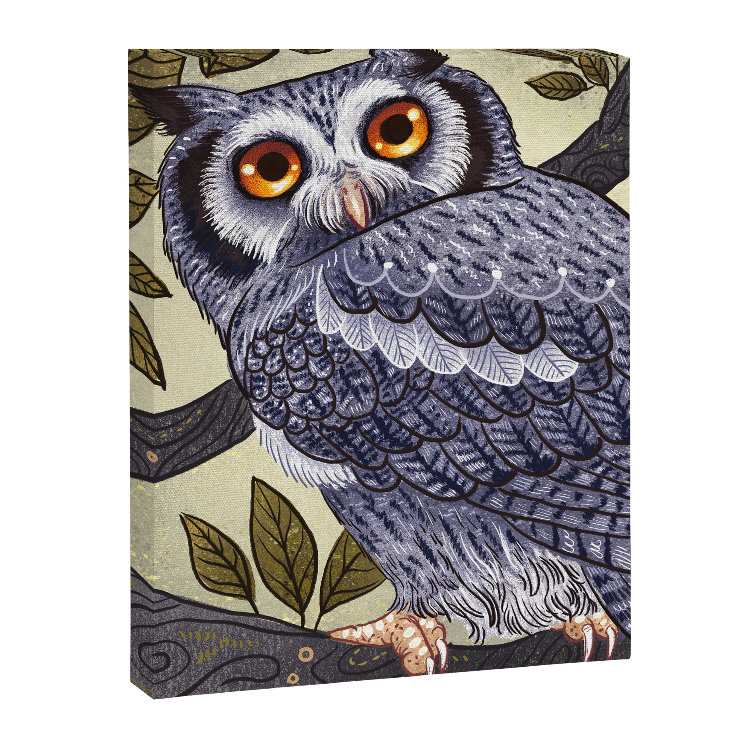 White Faced Owl Canvas Print Gallery Image 8