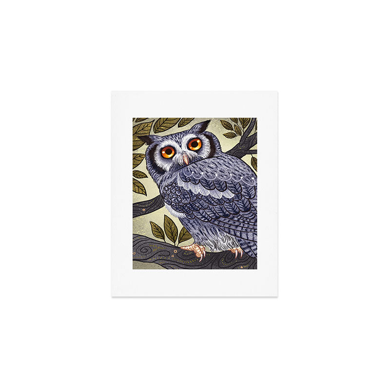 White Faced Owl Art Print Gallery Image 1