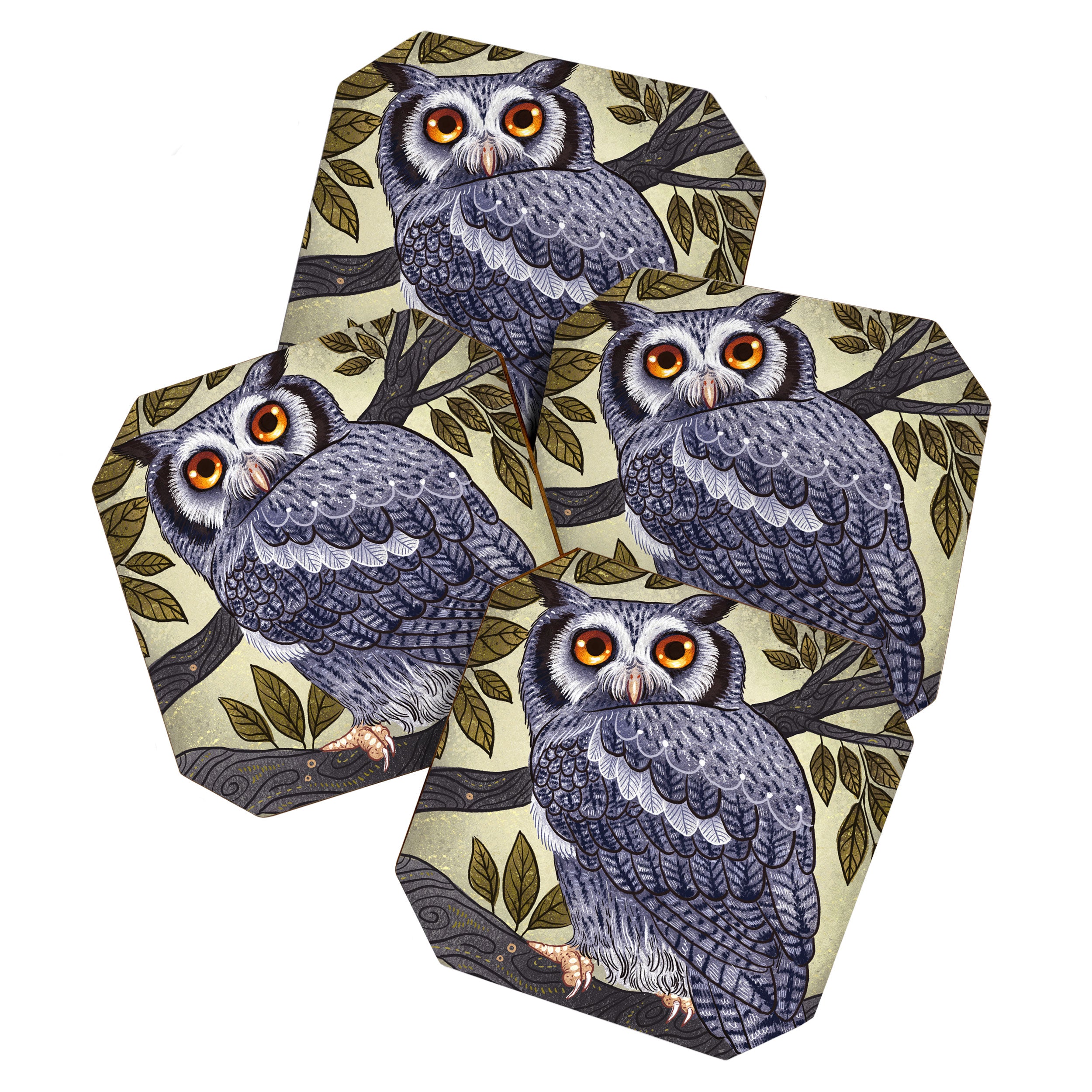 White Faced Owl Coaster Gallery Image 1