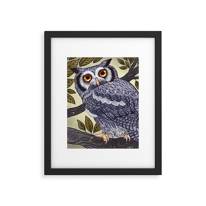 White Faced Owl Framed Art Print Gallery Image 1