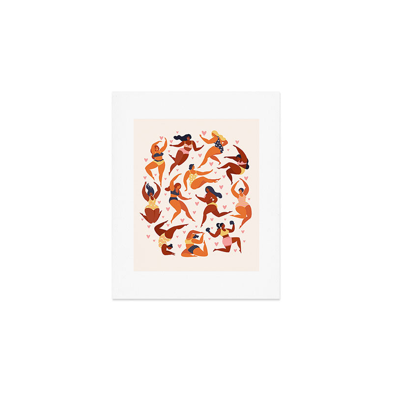 Body Positive. Women in summer swimsuits Art Print Gallery Image 1