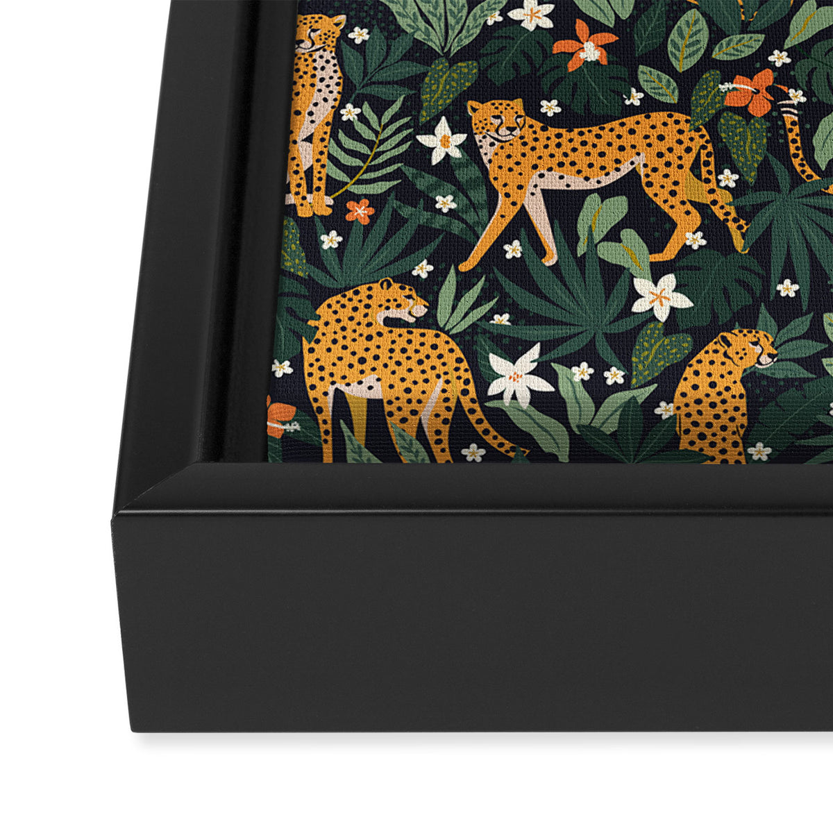 Cheetahs in the tropical Framed Canvas Print Gallery Image 3