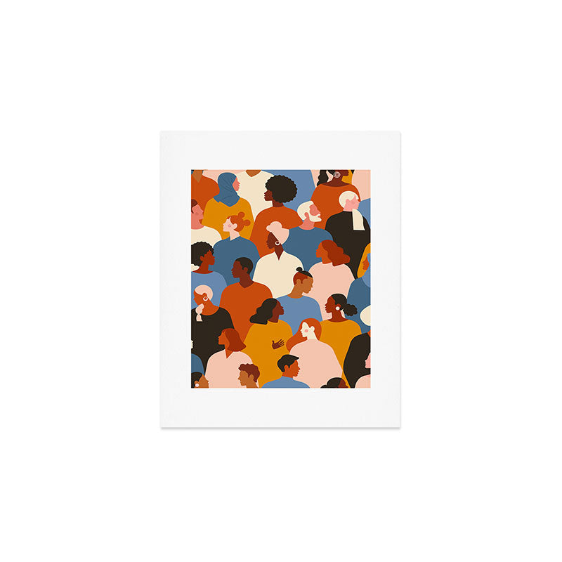 Diverse group of stylish people standing together. Art Print Gallery Image 1
