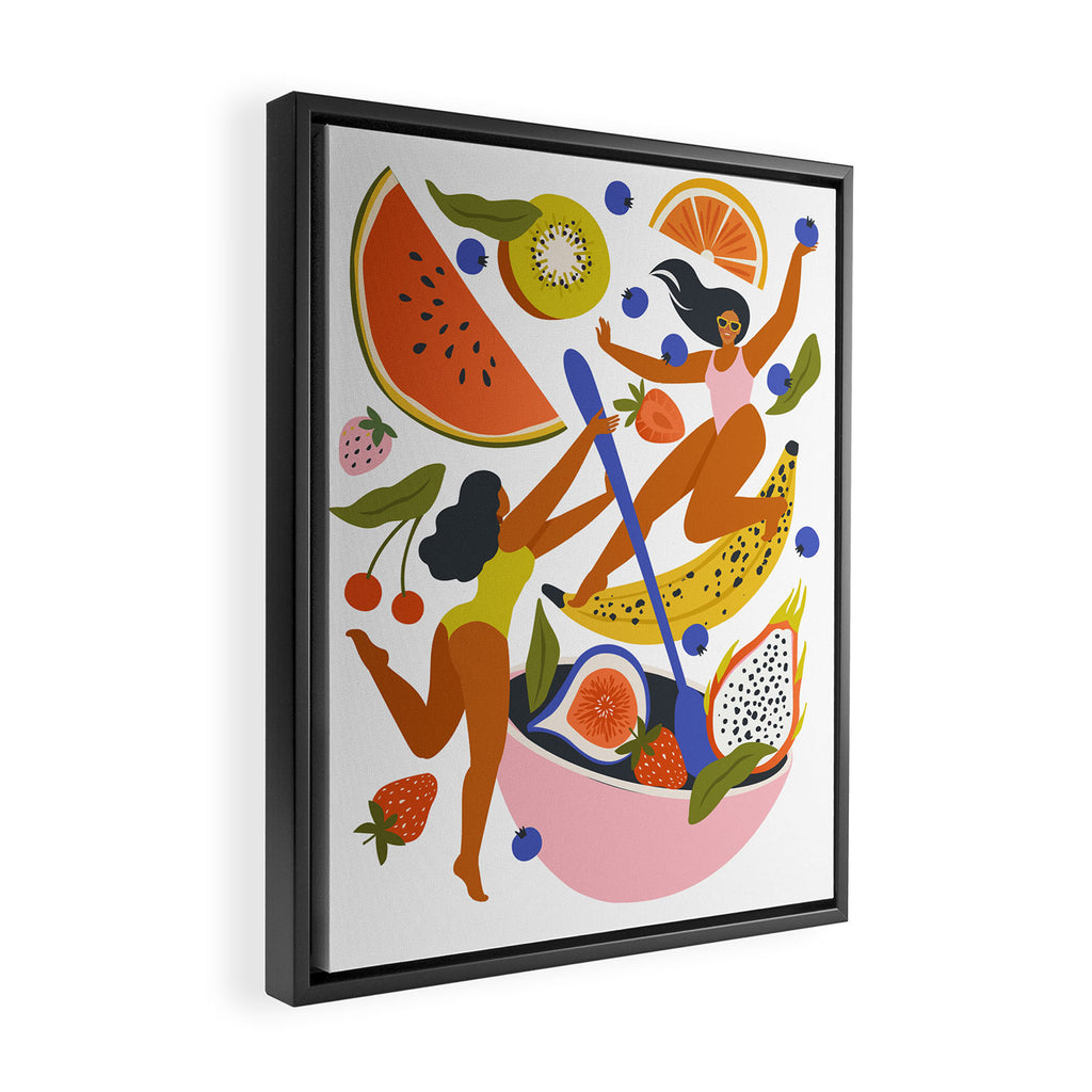 Fruit salad party Framed Canvas Print Gallery Image 2