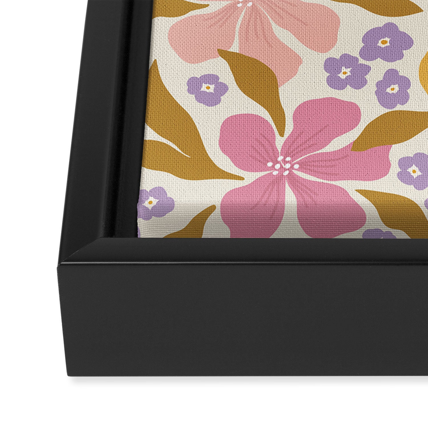 Groovy flowers Framed Canvas Print Gallery Image 3