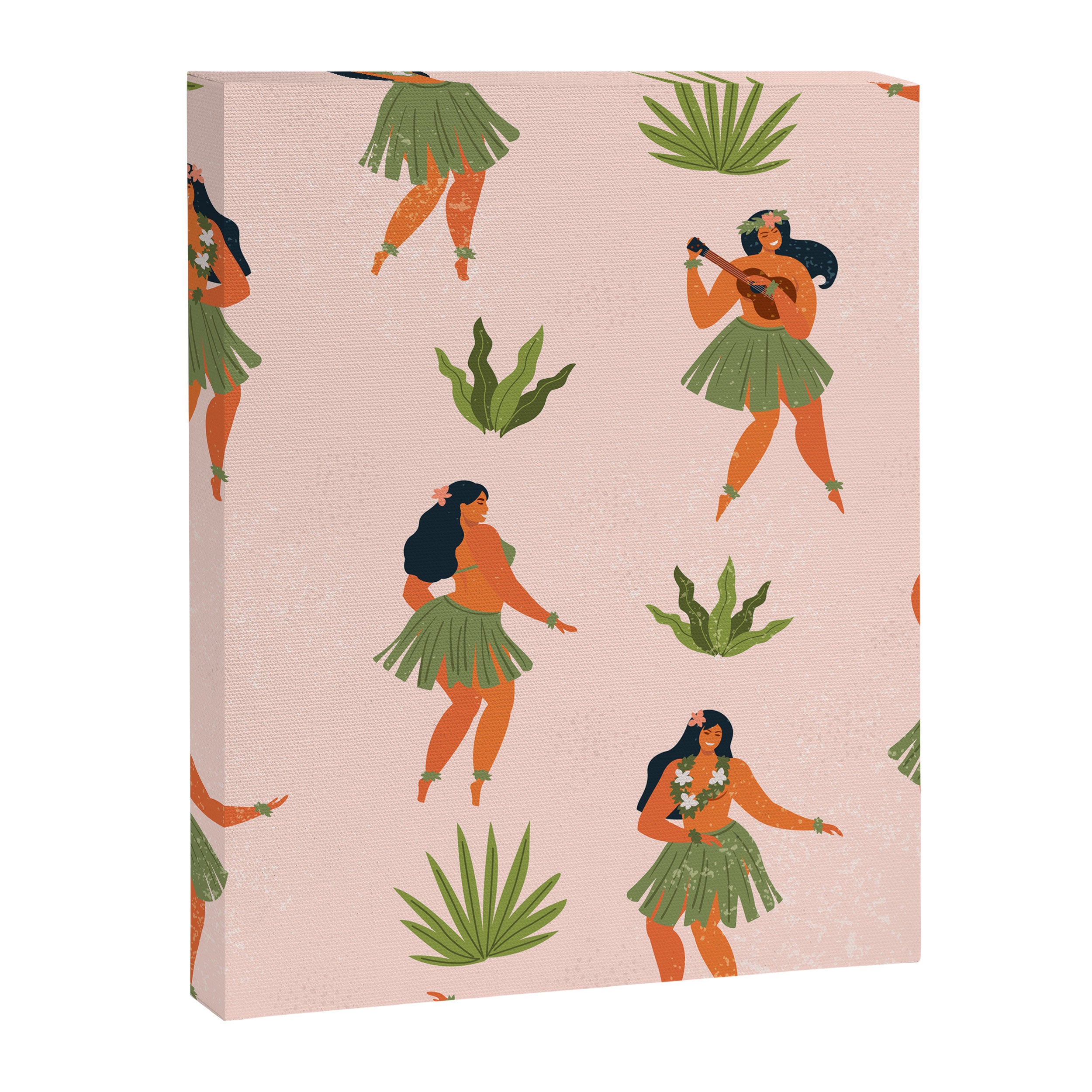 Hawaiian hula dancers young pretty woman  Canvas Print Gallery Image 8
