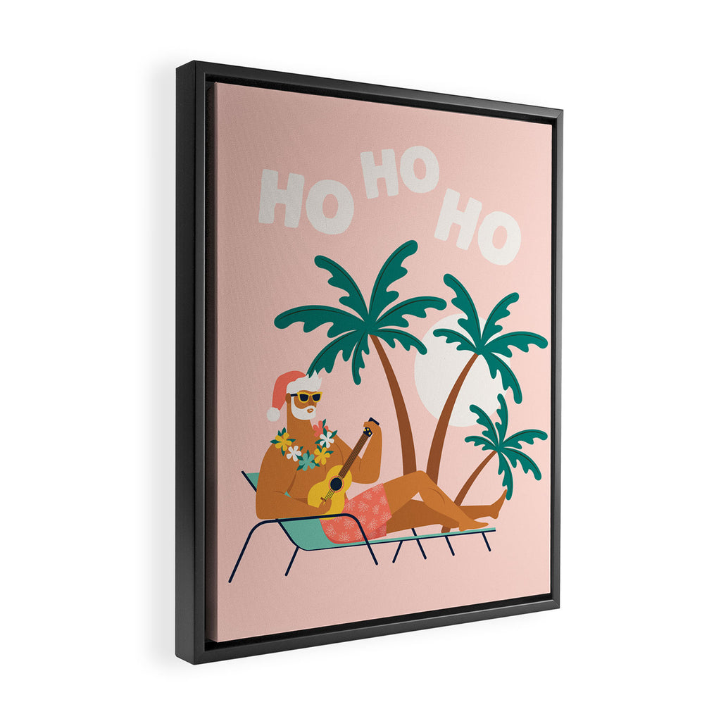 Hot Santa on vacation Framed Canvas Print Gallery Image 2